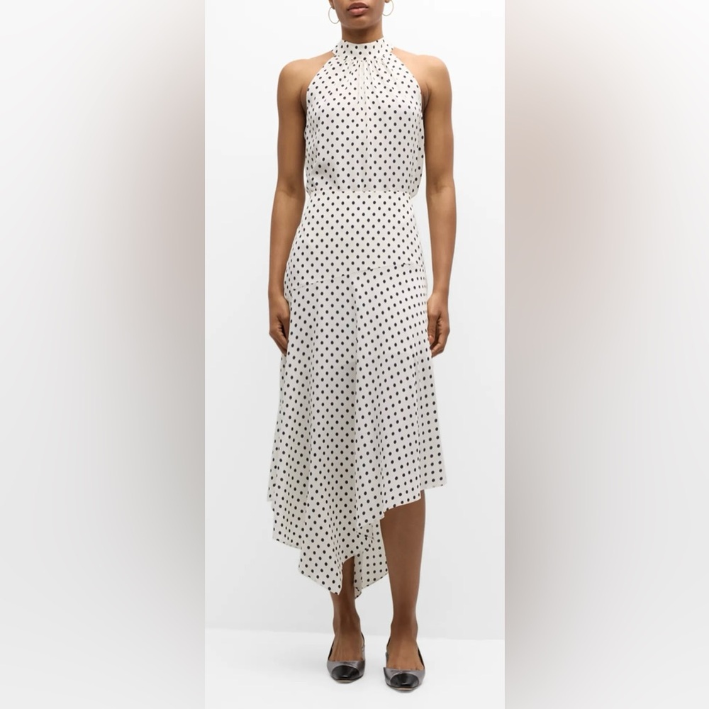 NWT Veronica Beard Asymmetrical Polka Dot Skirt, Size 6